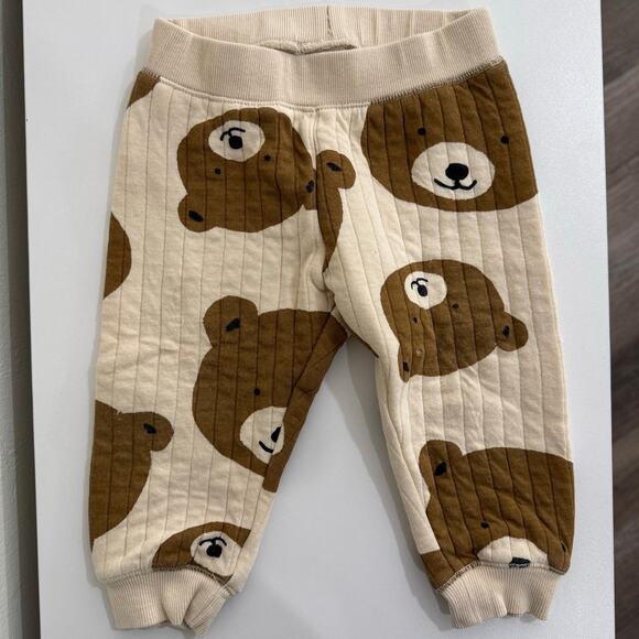 H&M Light Beige Bears 2 Piece Quilted Set Size 12 Months Teddy Bear - Picture 6 of 9